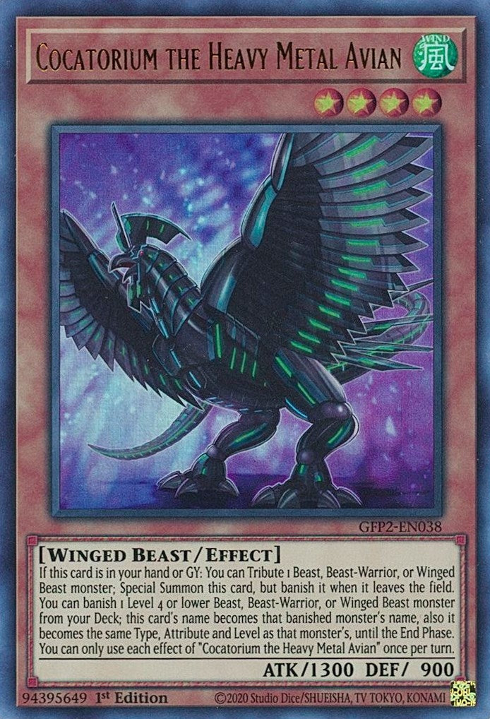 Image for Cocatorium the Heavy Metal Avian (GFP2-EN038) (GFP2) - YuGiOh
