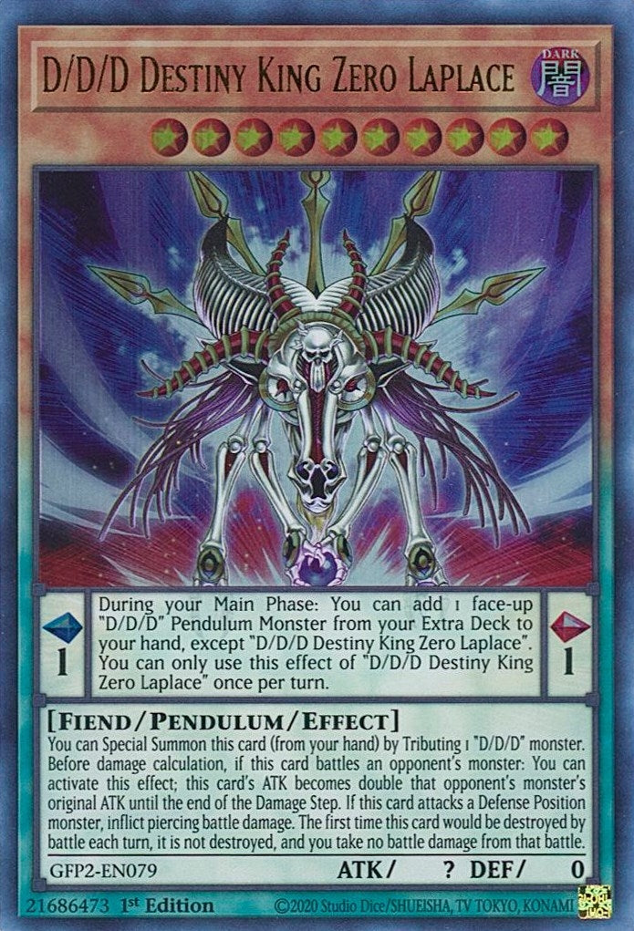 Image for D/D/D Destiny King Zero Laplace (GFP2-EN079) (GFP2) - YuGiOh