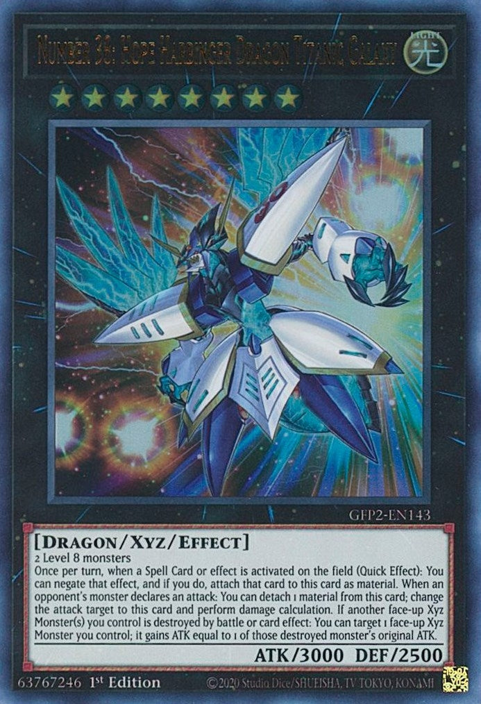 Image for Number 38: Hope Harbinger Dragon Titanic Galaxy (GFP2-EN143) (GFP2) - YuGiOh
