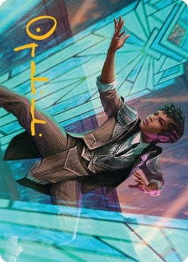 Image for Dapper Shieldmate Art Card (Gold-Stamped Signature) (2) (Streets of New Capenna) - Magic: The Gathering