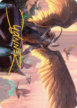 Image for Falco Spara, Pactweaver Art Card (25/81) (Gold-Stamped Signature) (25) (Streets of New Capenna) - Magic: The Gathering