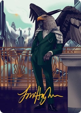 Image for Falco Spara, Pactweaver Art Card (67/81) (Gold-Stamped Signature) (67) (Streets of New Capenna) - Magic: The Gathering
