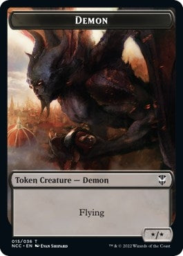 Image for Demon // Copy Double-Sided Token (15 // 1) (Streets of New Capenna) - Magic: The Gathering