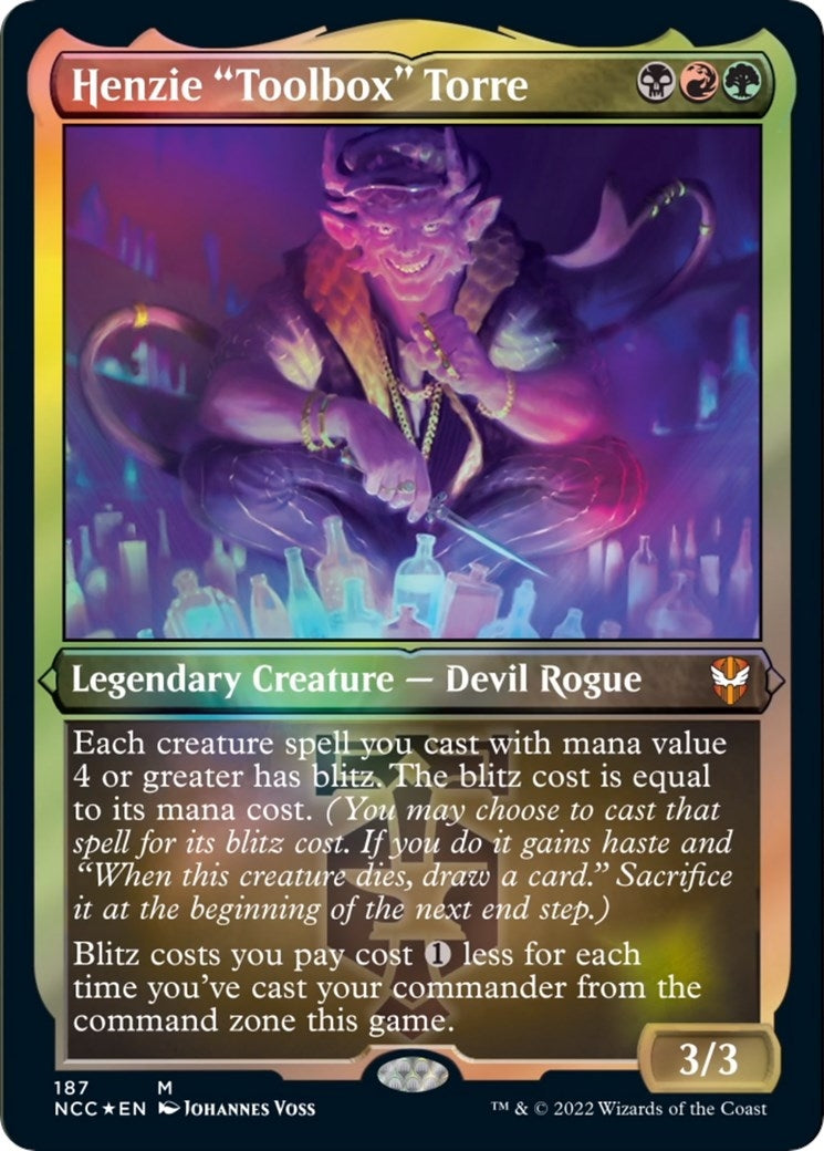 Image for Henzie "Toolbox" Torre (Display Commander) - Thick Stock (187) (Streets of New Capenna) - Magic: The Gathering
