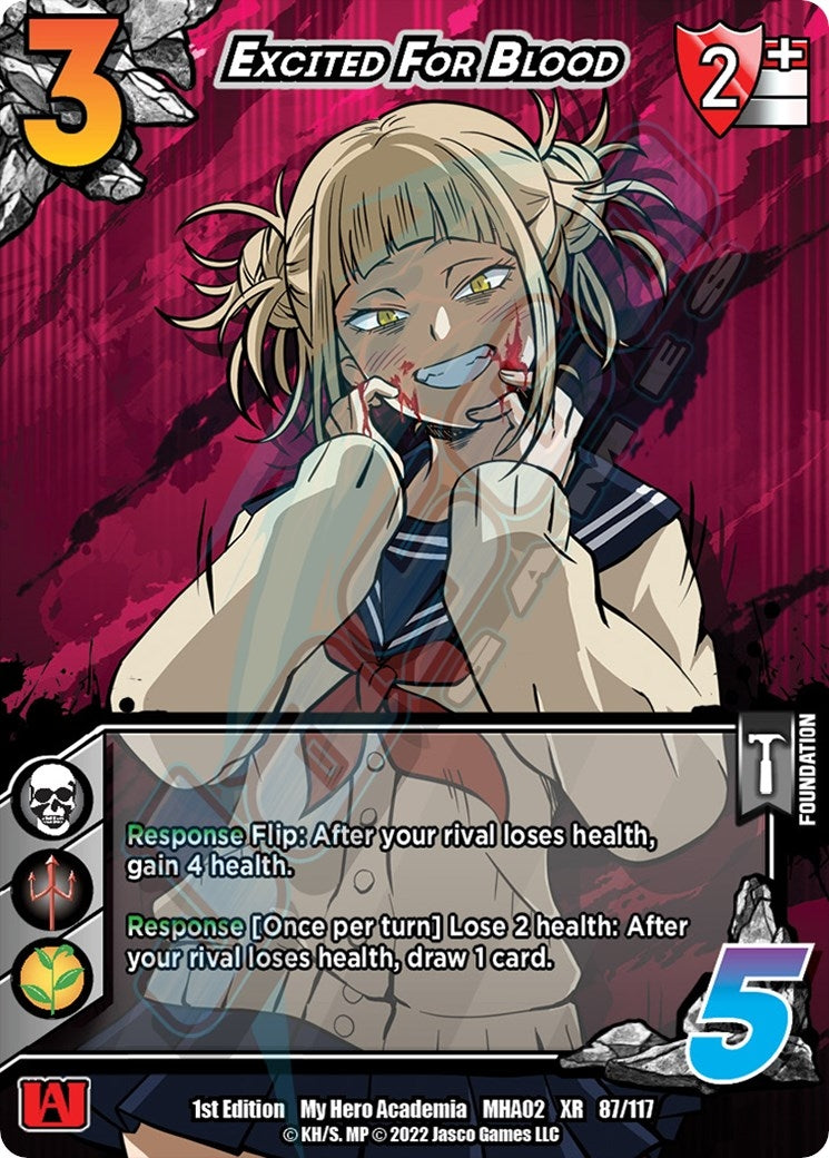 Image for Excited For Blood (XR) (87/117) (UniVersus: My Hero Academia: Crimson Rampage) - UniVersus