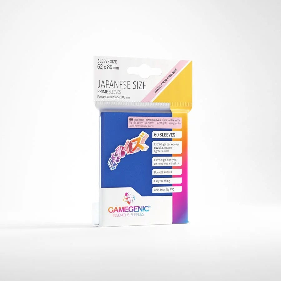 Image for GameGenic Prime Sleeves - Japanese Size - Blue (60-Pack) - Card Sleeves