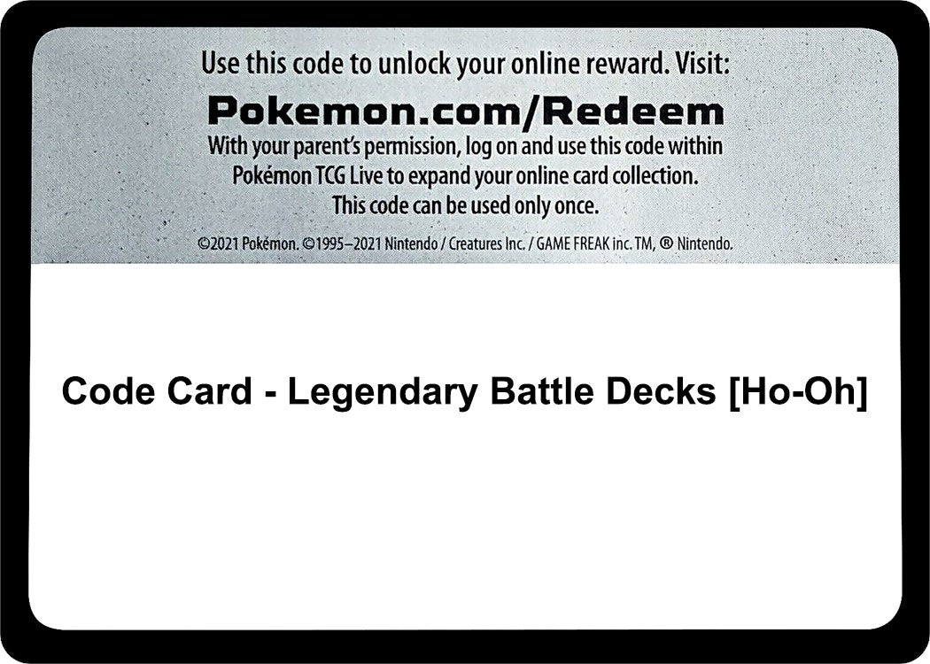 Image for Code Card - Legendary Battle Decks [Ho-Oh] (SM02) - Pokemon