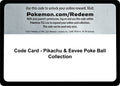 Image for Code Card - Pikachu & Eevee Poke Ball Collection (MCAP) - Pokemon