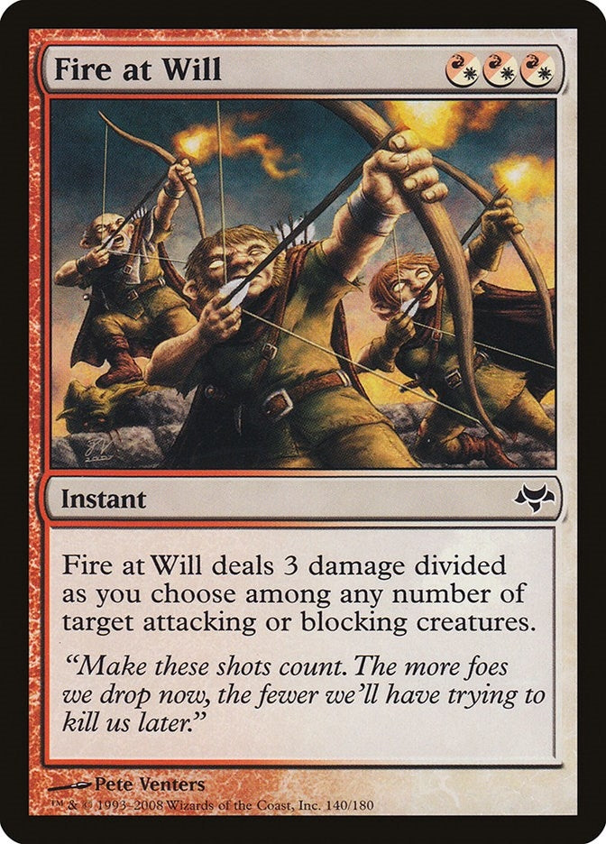 Image for Fire at Will (140) (Eventide) - Magic: The Gathering