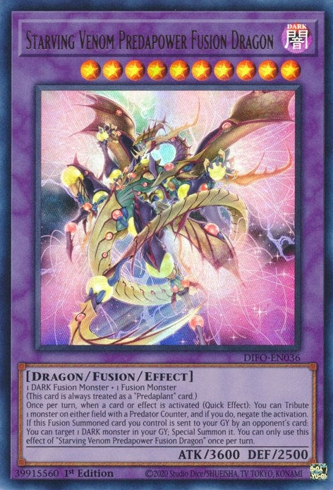 Image for Starving Venom Predapower Fusion Dragon (DIFO-EN036) (DIFO) - YuGiOh