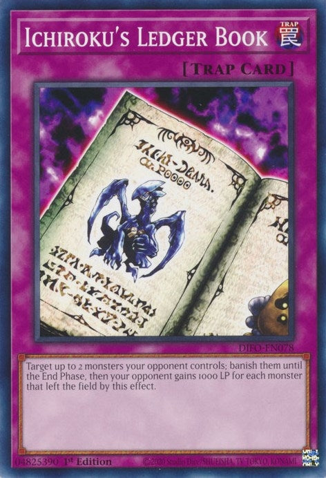 Image for Ichiroku's Ledger Book (DIFO-EN078) (DIFO) - YuGiOh