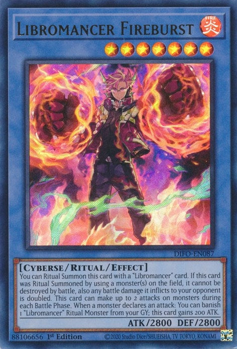 Image for Libromancer Fireburst (DIFO-EN087) (DIFO) - YuGiOh