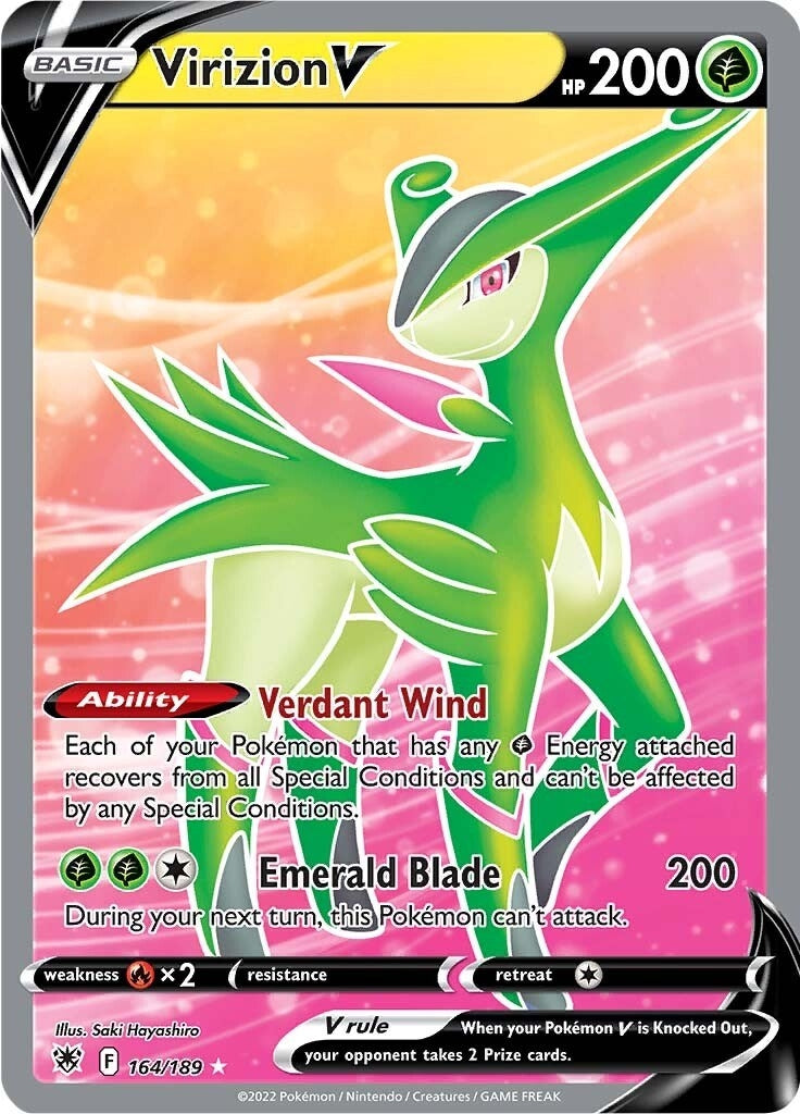 Image for Virizion V (Full Art) (164/189) (SWSH10) - Pokemon