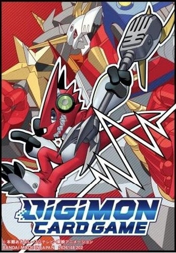Image for Digimon Card Game Official Sleeves - Digimon Shoutmon & OmegaShoutmon Card Sleeves 2022 (60-Pack) - Card Sleeves