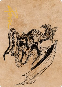 Image for Ancient Silver Dragon Art Card (47/81) (Gold-Stamped Signature) (47) (Commander Legends: Battle for Baldur's Gate) - Magic: The Gathering