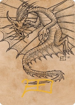 Image for Ancient Gold Dragon Art Card (44/81) (Gold-Stamped Signature) (44) (Commander Legends: Battle for Baldur's Gate) - Magic: The Gathering
