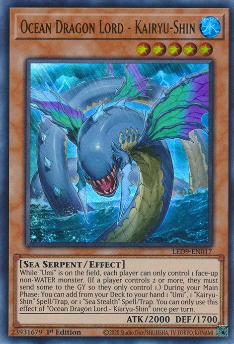 Image for Ocean Dragon Lord - Kairyu-Shin (LED9-EN017) (LED9) - YuGiOh