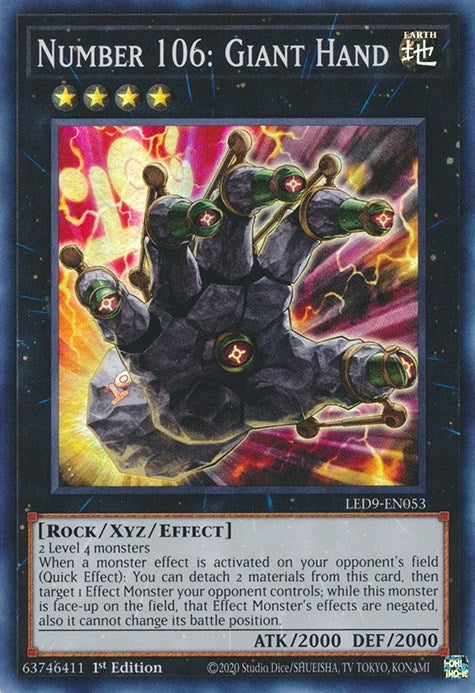 Image for Number 106: Giant Hand (LED9-EN053) (LED9) - YuGiOh