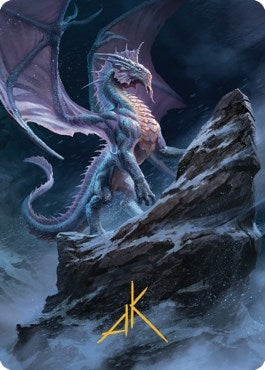 Image for Ancient Silver Dragon Art Card (6/81) (Gold-Stamped Signature) (6) (Commander Legends: Battle for Baldur's Gate) - Magic: The Gathering