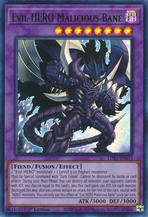 Image for Evil HERO Malicious Bane (LDS3-EN033) (LDS3) - YuGiOh