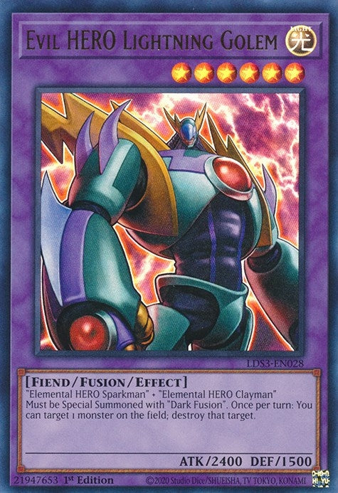 Image for Evil HERO Lightning Golem (LDS3-EN028) (LDS3) - YuGiOh