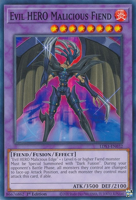 Image for Evil HERO Malicious Fiend (LDS3-EN032) (LDS3) - YuGiOh