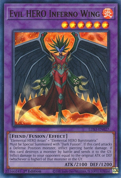 Image for Evil HERO Inferno Wing (LDS3-EN027) (LDS3) - YuGiOh