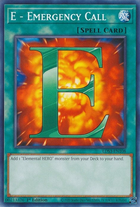 Image for E - Emergency Call (LDS3-EN108) (LDS3) - YuGiOh