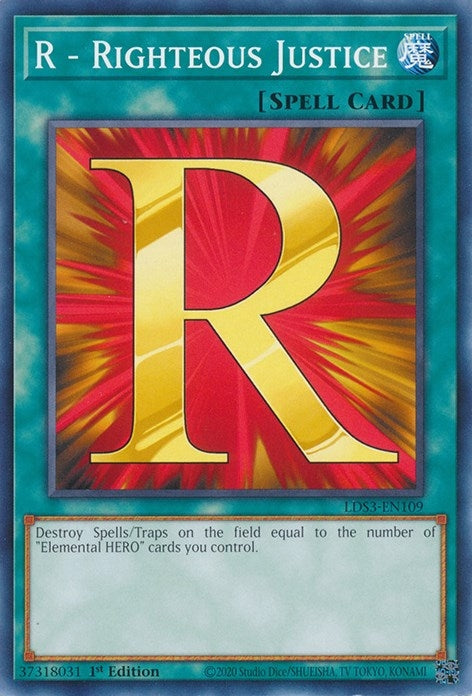 Image for R - Righteous Justice (LDS3-EN109) (LDS3) - YuGiOh