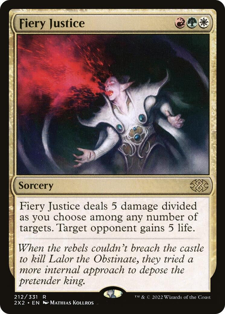 Image for Fiery Justice (212) (Double Masters 2022) - Magic: The Gathering