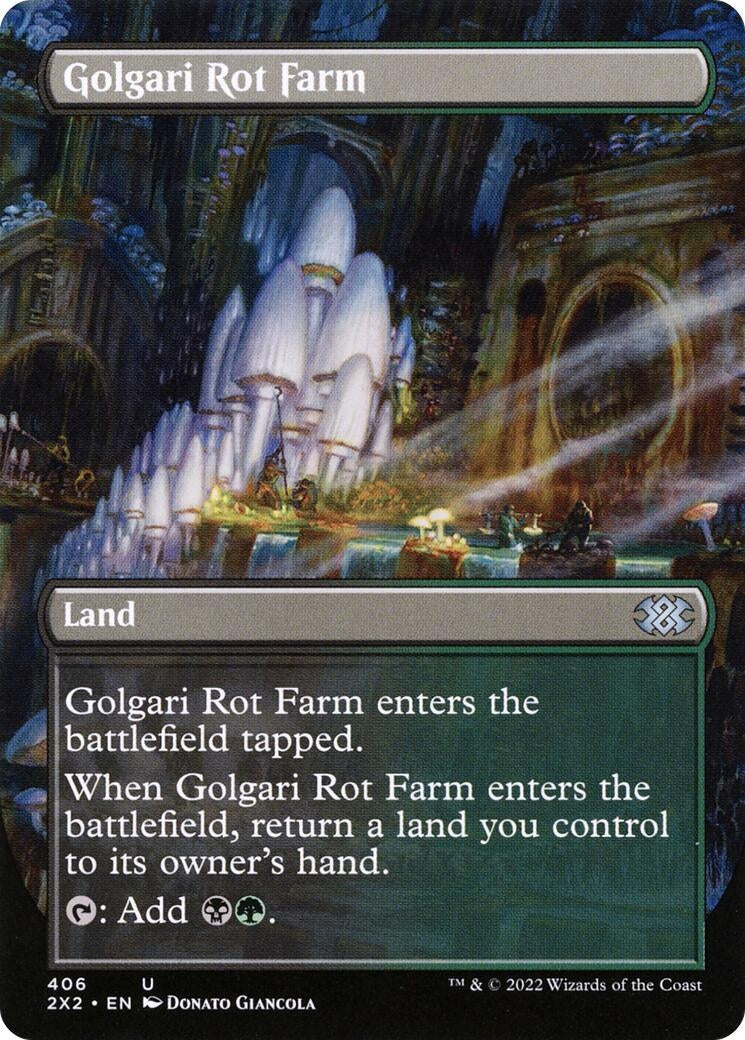 Image for Golgari Rot Farm (Borderless) (406) (Double Masters 2022) - Magic: The Gathering