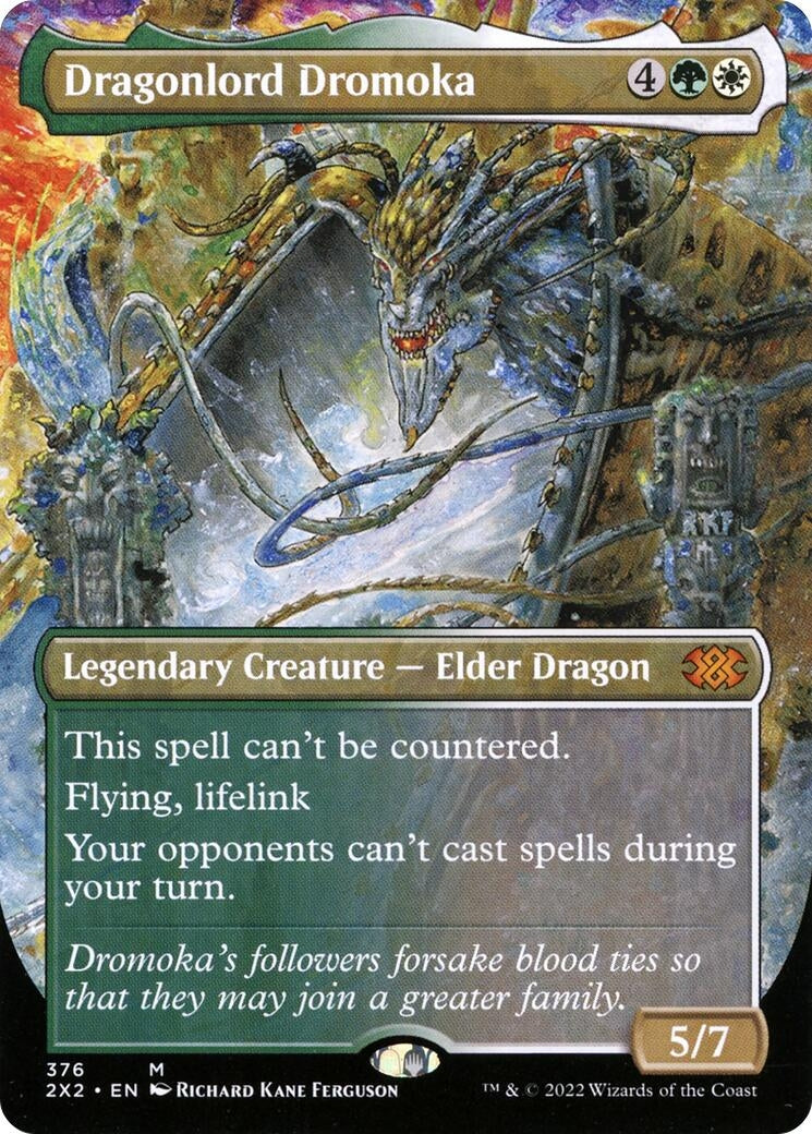 Image for Dragonlord Dromoka (Borderless) (376) (Double Masters 2022) - Magic: The Gathering