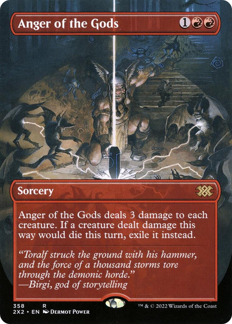 Image for Anger of the Gods (Borderless) (358) (Double Masters 2022) - Magic: The Gathering