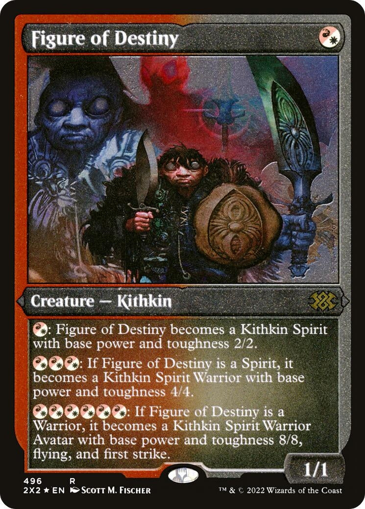 Image for Figure of Destiny (Foil Etched) (496) (Double Masters 2022) - Magic: The Gathering