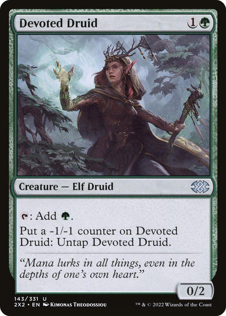 Image for Devoted Druid (143) (Double Masters 2022) - Magic: The Gathering