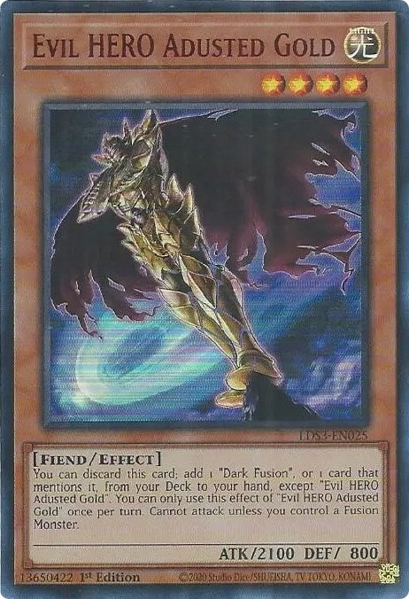 Image for Evil HERO Adusted Gold (Red) (LDS3-EN025) (LDS3) - YuGiOh