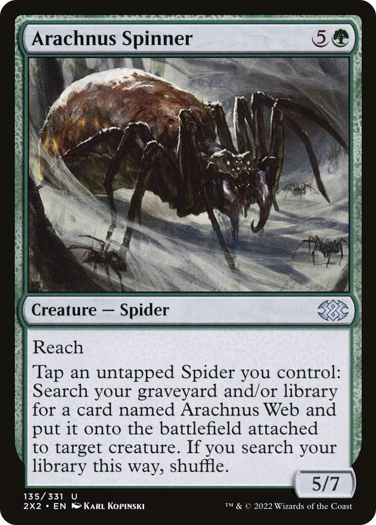 Image for Arachnus Spinner (135) (Double Masters 2022) - Magic: The Gathering