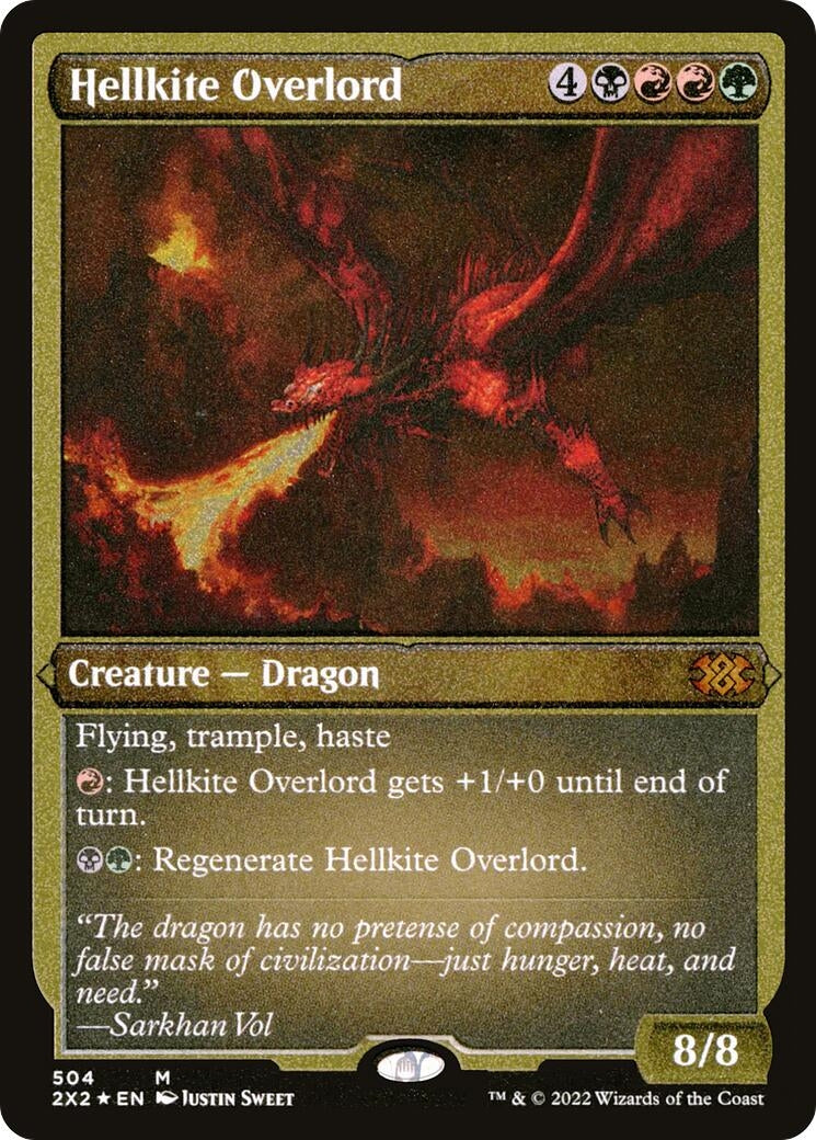 Image for Hellkite Overlord (Foil Etched) (504) (Double Masters 2022) - Magic: The Gathering