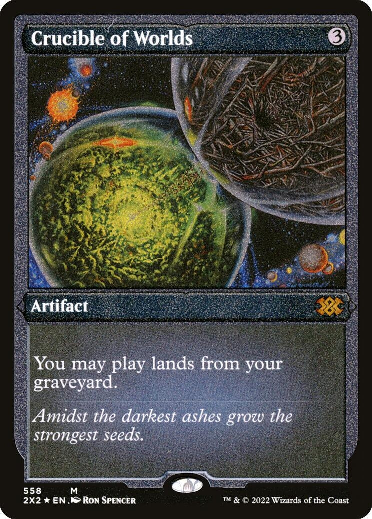 Image for Crucible of Worlds (Foil Etched) (558) (Double Masters 2022) - Magic: The Gathering