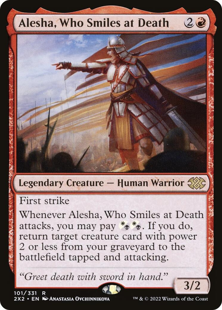Image for Alesha, Who Smiles at Death (101) (Double Masters 2022) - Magic: The Gathering
