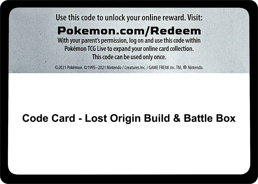 Image for Code Card - Lost Origin Build & Battle Box (SWSH11) - Pokemon