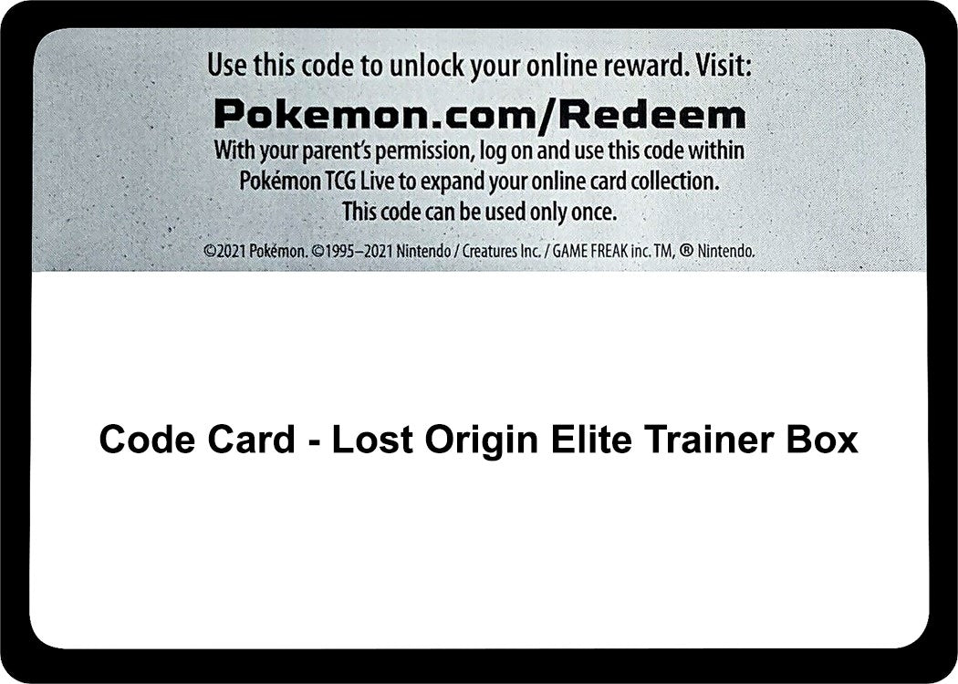 Image for Code Card - Lost Origin Elite Trainer Box (SWSH11) - Pokemon