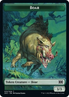Image for Boar // Monk Double-Sided Token (15 // 6) (Double Masters 2022) - Magic: The Gathering