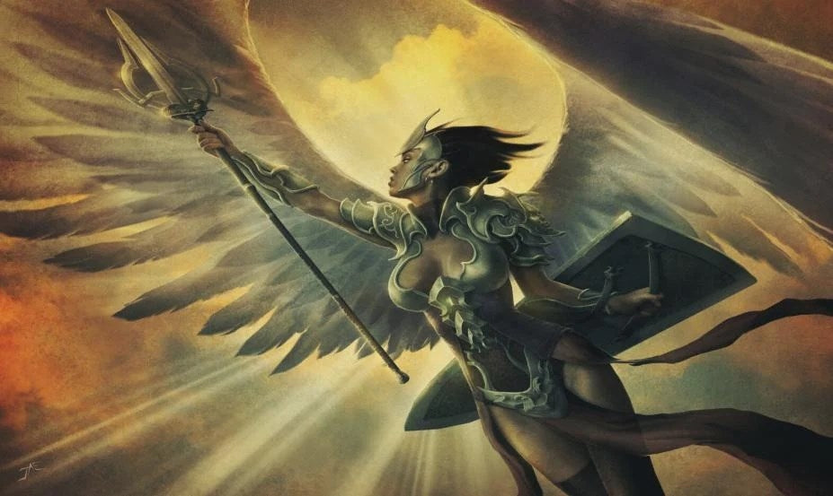 Image for GamerMats Playmat - Golden Angel (Premium Black Stitched) - Playmats