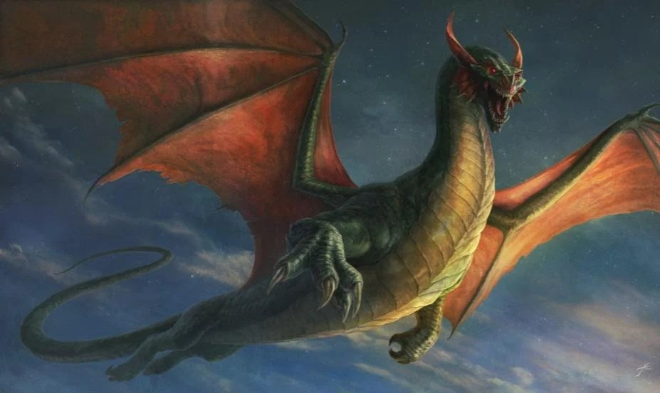 Image for GamerMats Playmat - Dragon (Premium Black Stitched) - Playmats