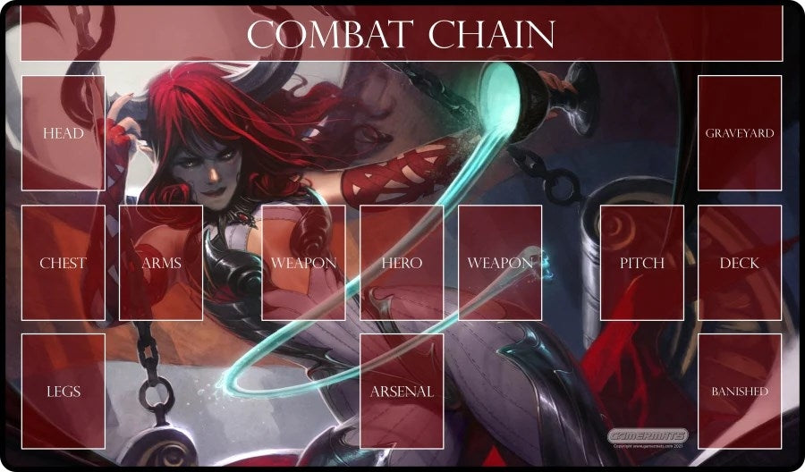 Image for GamerMats Playmat - Succubus Flesh and Blood Compatible Zone Mat (Premium White Stitched) - Playmats