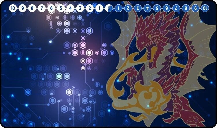 Image for GamerMats Playmat - Digimon Compatible Red Dragon (Premium White Stitched) - Playmats