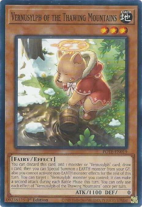 Image for Vernusylph of the Thawing Mountains (POTE-EN019) (POTE) - YuGiOh