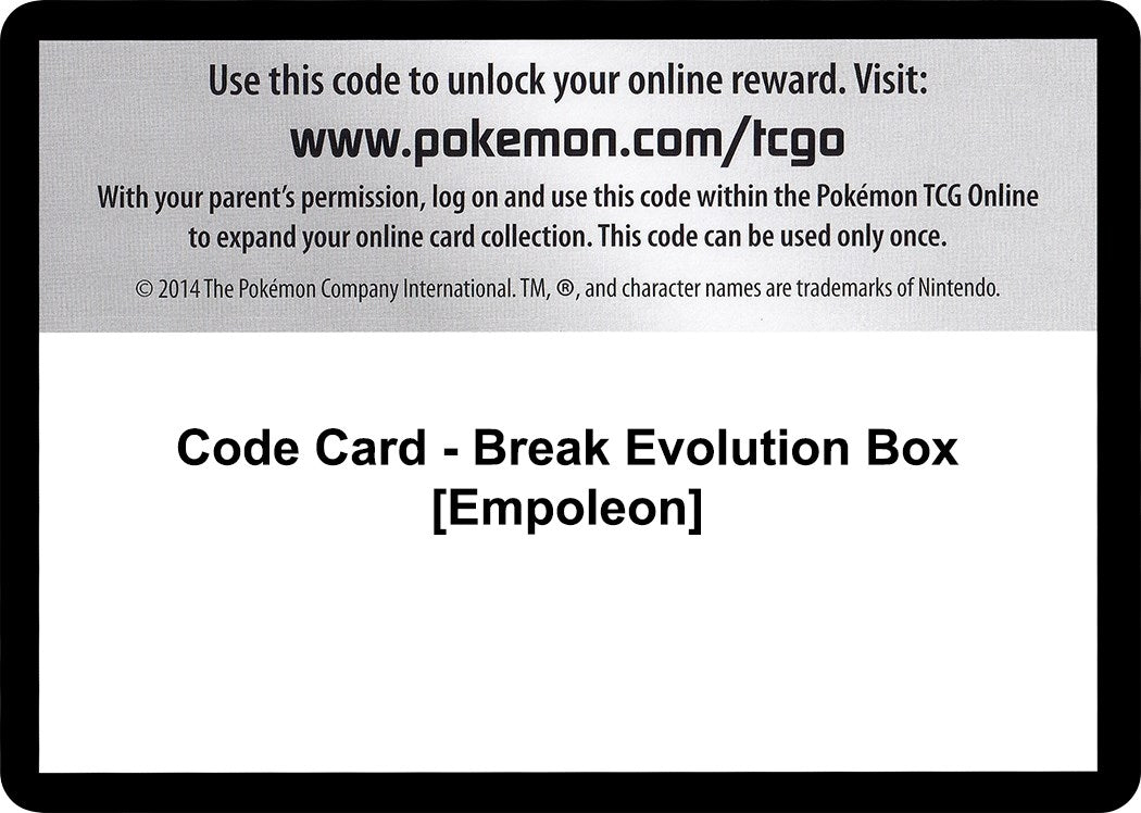Image for Code Card - Break Evolution Box [Empoleon] (BKT) - Pokemon