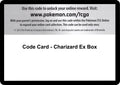 Image for Code Card - Charizard EX Box (EVO) - Pokemon